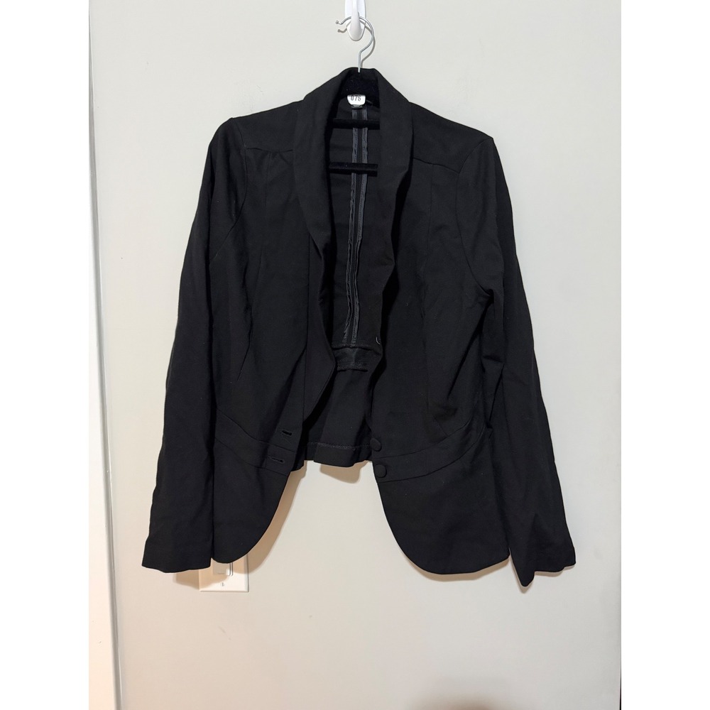 Torrid Black Womens Cropped Peplum Blazer Jacket Size 0